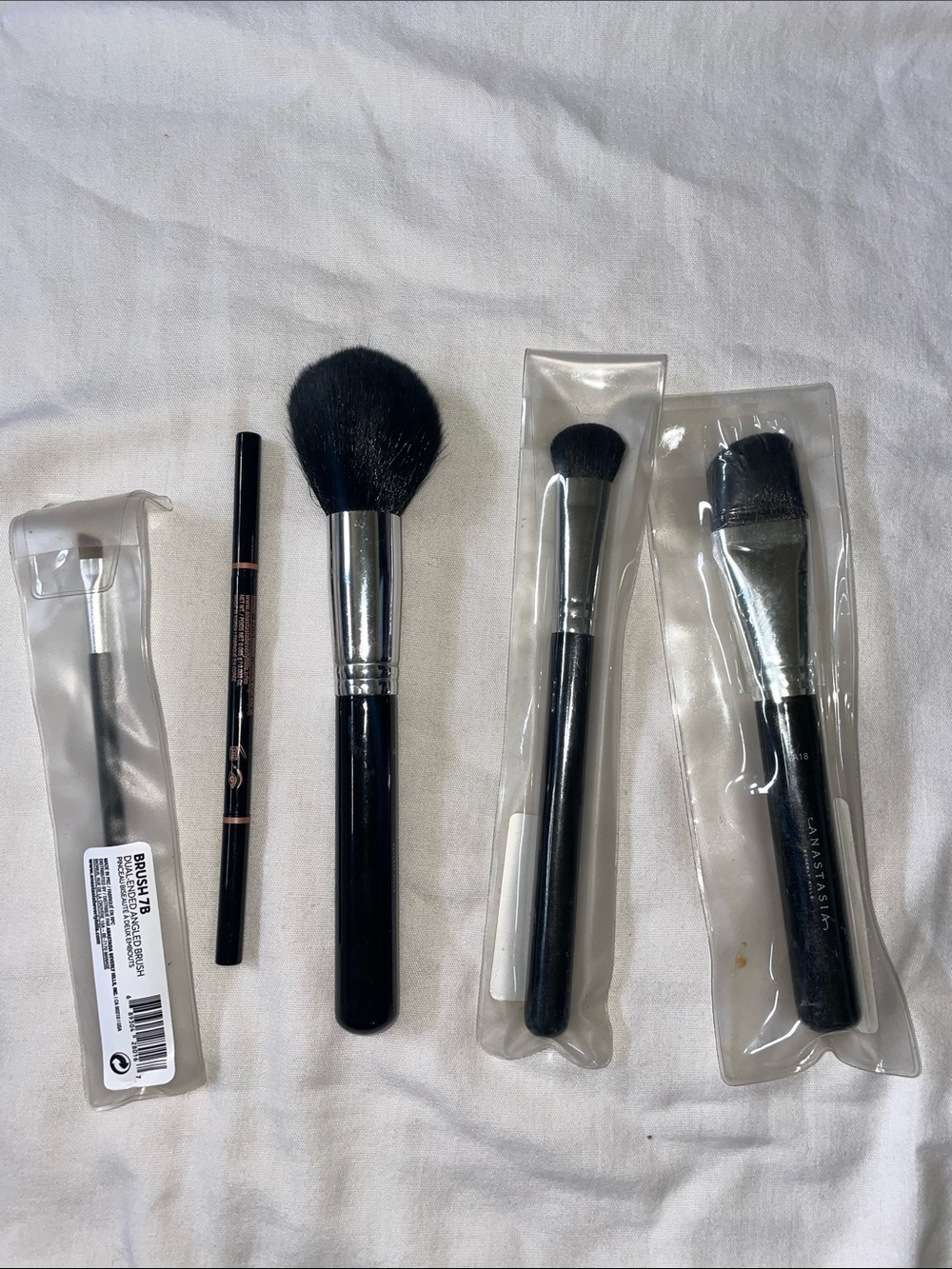 Anastasia Beverly Hills Black and Silver Makeup Brush Set - 5 Piece Kit